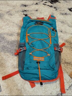 Teal and Orange Men's Daypack Backpack